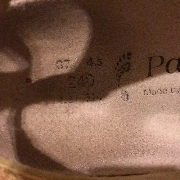 Birkenstock Mustard Embossed Sandals - Picture 2 of 6